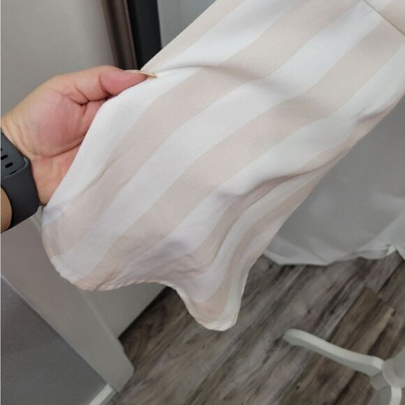 HYFVE striped wrap blouse Sz M Tan - Picture 5 of 13